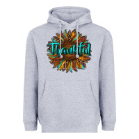 Heather Grey thankful sunflower Heavyweight Hoodie - RanaPortraitStore