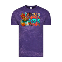 Cloud Purple Pumpkin pie Jesus Christ Vintage Tee - CowhideDigitalArt