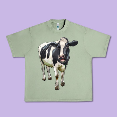 Holstein Bull Urban Heavy Tee Designed By Lillyallendesigns