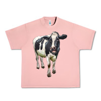 Salmon Holstein Bull Urban Heavy Tee - LillyAllenDesigns