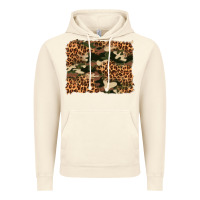 Vintage Artic camouflage and leopard background Vintage Hoodie - Artiststas