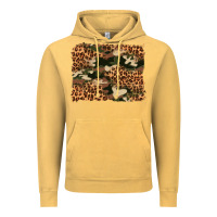 Vintage Mustard camouflage and leopard background Vintage Hoodie - Artiststas