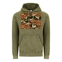 Vintage Olive camouflage and leopard background Vintage Hoodie - Artiststas