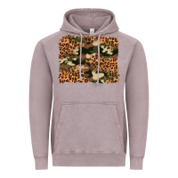 Vintage Zinc camouflage and leopard background Vintage Hoodie - Artiststas