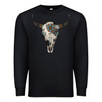 Black Cowhide Bull Skull Premium Sweatshirt - Jasminsmagicworld