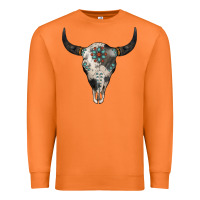 Carrot Cowhide Bull Skull Premium Sweatshirt - Jasminsmagicworld