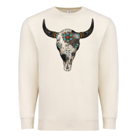 Sandshell Cowhide Bull Skull Premium Sweatshirt - Jasminsmagicworld