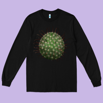 Arizona Fishhook Cactus Long Sleeve Tee Designed By Lillyallendesigns