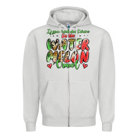 Dove Grey Watermelon Crawl Zipper Hoodie - Jasminsmagicworld