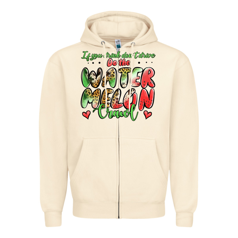 Watermelon Crawl Zipper Hoodie by Jasminsmagicworld | Teevron