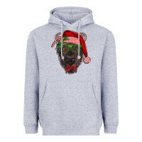 Heather Grey christmas bison Heavyweight Hoodie - RanaPortraitStore