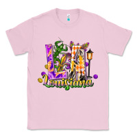 Bubblegum Pink Louisiana LA Mardi Gras Classic Tee - FaDigitalArtStudio