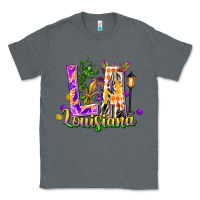 Charcoal Heather Louisiana LA Mardi Gras Classic Tee - FaDigitalArtStudio
