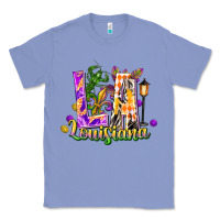 Colony Blue Louisiana LA Mardi Gras Classic Tee - FaDigitalArtStudio