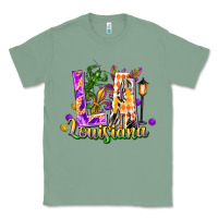 Sage Louisiana LA Mardi Gras Classic Tee - FaDigitalArtStudio