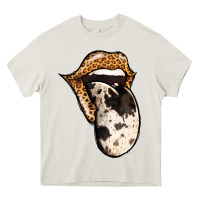Cream Western Leopard Cowhide Tongue Heavy Core Tee - Jasminsmagicworld