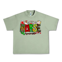 Oil Green Nurse Juneenth Urban Heavy Tee - CowhideDigitalArt
