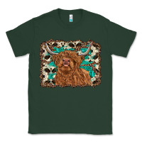 Highland Cow Western Background Classic Tee | Teevron