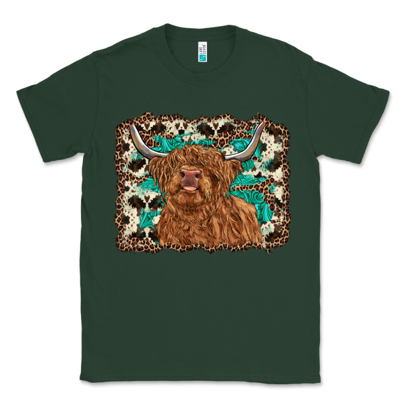 Highland Cow Western Background Classic Tee by RanaPortraitStore | Teevron