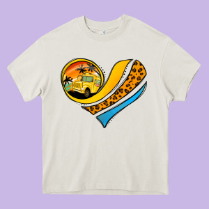 Bus Driver Off Duty Heart Heavy Core Tee Designed By Jasminsmagicworld