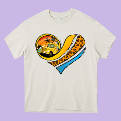 Bus Driver Off Duty Heart Heavy Core Tee Designed By Jasminsmagicworld