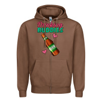 Chestnut Drinking Buddies Zipper Hoodie - Jasminsmagicworld