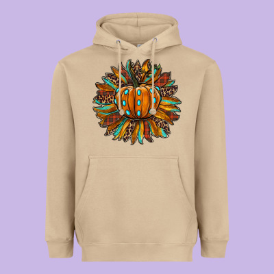 Pumpkin Sunflower Heavyweight Hoodie Designed By Ranaportraitstore