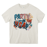 Cream Party in the USA Heavy Core Tee - FaDigitalArtStudio