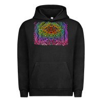 Pigment Black colorful zebra background Urban Hoodie - RanaPortraitStore