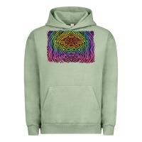 Pigment Oil Green colorful zebra background Urban Hoodie - RanaPortraitStore