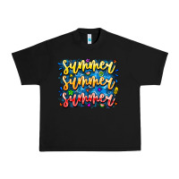 Black Summer Summer Summer Urban Heavy Tee - CowhideDigitalArt