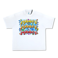 White Summer Summer Summer Urban Heavy Tee - CowhideDigitalArt