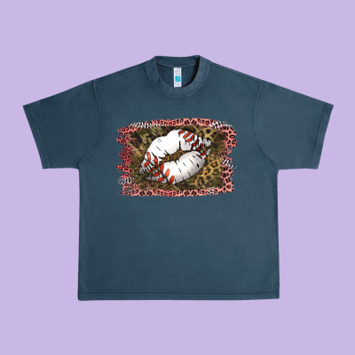 Baseball Lips Urban Heavy Tee Designed By Jasminsmagicworld