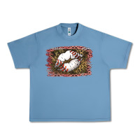 Pebble Blue Baseball Lips Urban Heavy Tee - Jasminsmagicworld