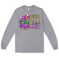 Heather Grey king cake calories dont count Long Sleeve Tee - RacoonDesign