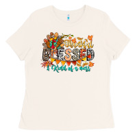 Bone Thankful Blessed Kind Of Mess Ladies Tee - CowhideDigitalArt
