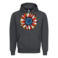Smoke Patriotic Sunflower Zipper Hoodie - Jasminsmagicworld