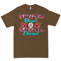 Cacao stressed blessed & baseball obsessed Premium Tee - BundleAndBundleShop