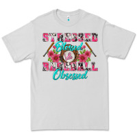 Dove Grey stressed blessed & baseball obsessed Premium Tee - BundleAndBundleShop