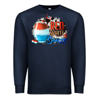 Navy Red White  Booze With Cowhide Background Premium Sweatshirt - Jasminsmagicworld