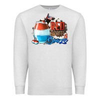 Oatmeal Heather Red White  Booze With Cowhide Background Premium Sweatshirt - Jasminsmagicworld