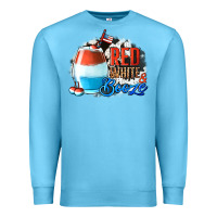 Ocean Blue Red White  Booze With Cowhide Background Premium Sweatshirt - Jasminsmagicworld