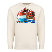 Sandshell Red White  Booze With Cowhide Background Premium Sweatshirt - Jasminsmagicworld