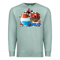 Seafoam Red White  Booze With Cowhide Background Premium Sweatshirt - Jasminsmagicworld