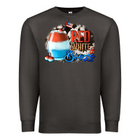 Smoke Red White  Booze With Cowhide Background Premium Sweatshirt - Jasminsmagicworld
