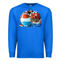 True Royal Red White  Booze With Cowhide Background Premium Sweatshirt - Jasminsmagicworld
