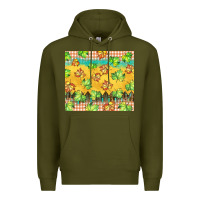 Army Green fall leaf tumbler Premium Hoodie - BarkalooDesign