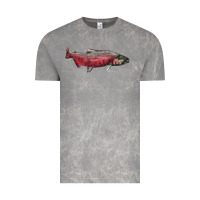 Cloud Rock Chinook Salmon Fish Illustrations Vintage Tee - LillyAllenDesigns