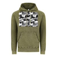 Vintage Olive black and white camouflage background Vintage Hoodie - Artiststas