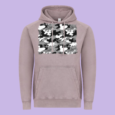 Black And White Camouflage Background Vintage Hoodie Designed By Artiststas
